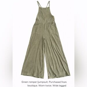 Olive Green Wide-Leg Jumpsuit